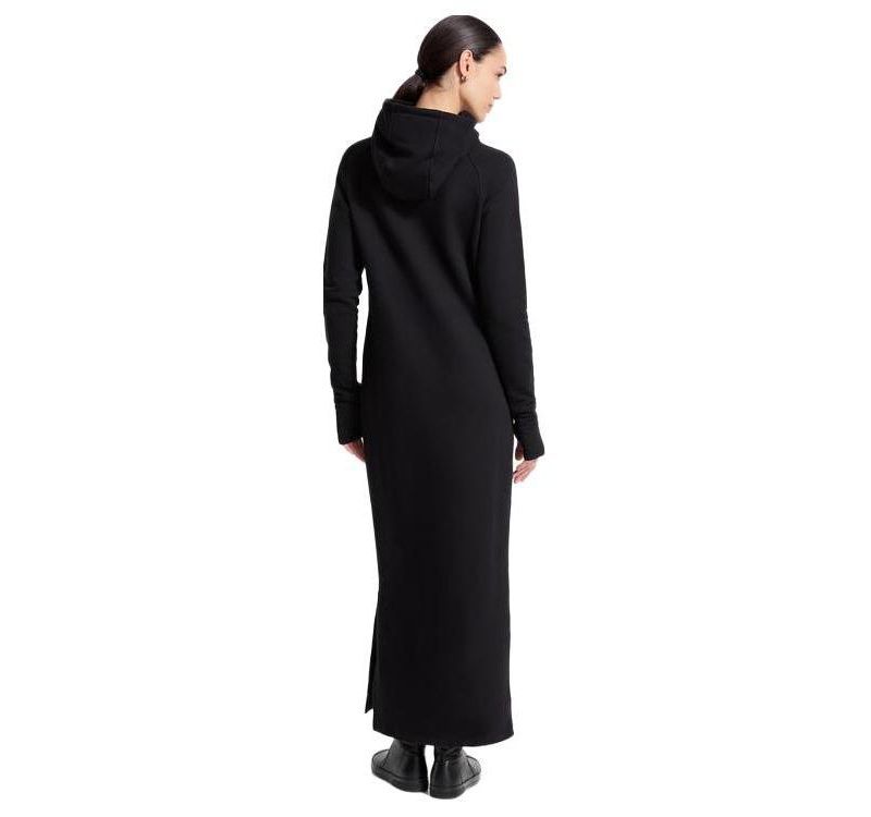 Women's Tompkins Side-Slit Hooded Sweatshirt Midi Dress