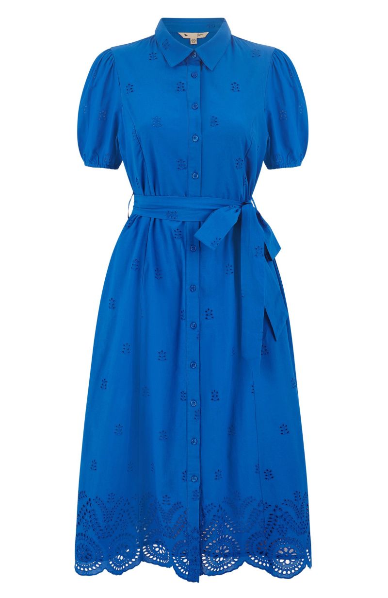 Women's Cotton Shirt Midi Dress