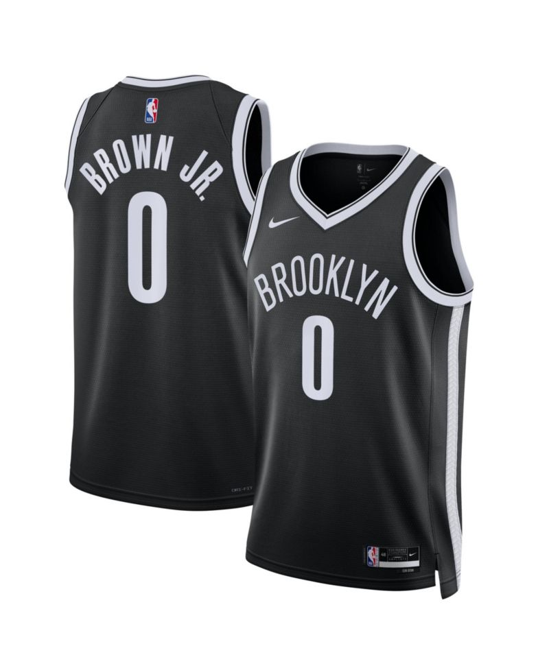 Men's and Women's Mikel Brown Jr. Black Brooklyn Nets Swingman Icon Edition-Jersey