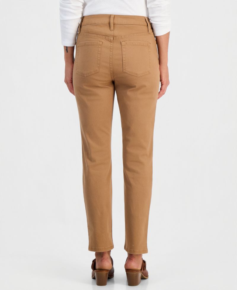 Petite High Rise Natural Straight-Leg Jeans