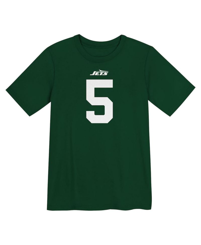 Little Boys and Girls Garrett Wilson Green New York Jets Player Name & Number T-Shirt