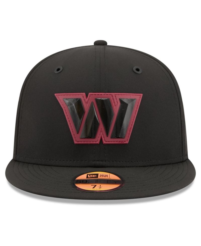 Men's Black Washington Commanders 2026 Sideline 59FIFTY Fitted Hat