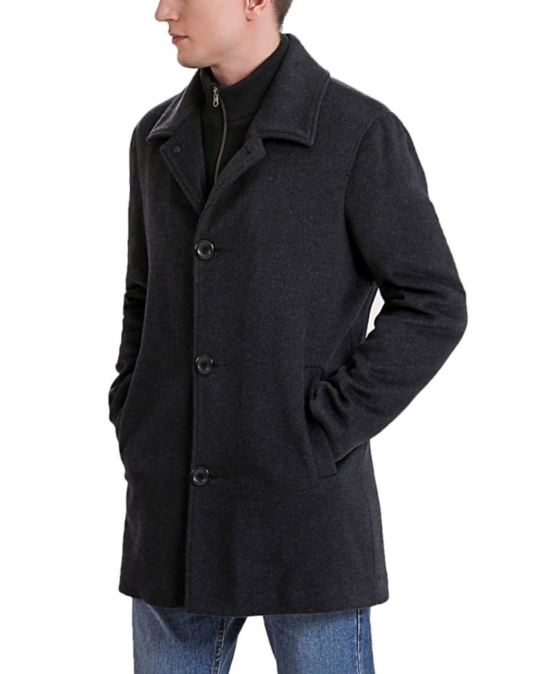 Men Justin Wool Blend Car Coat - Tall
