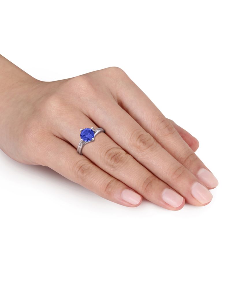 Lab Grown White Sapphire (2 ct. t.w.) Ring in Sterling Silver (Also Available in Ruby & Blue Sapphire)
