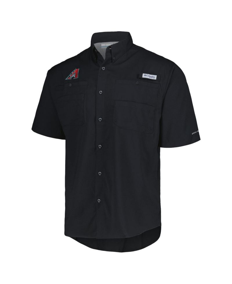 Men's Black Arizona Diamondbacks Tamiami Omni-Shade Button-Down Shirt