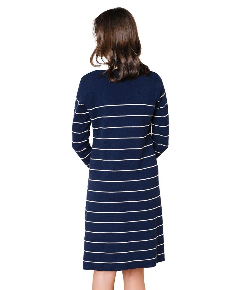 Women's Hope and Henry Organic Long Sleeve Collared Sweater Dress