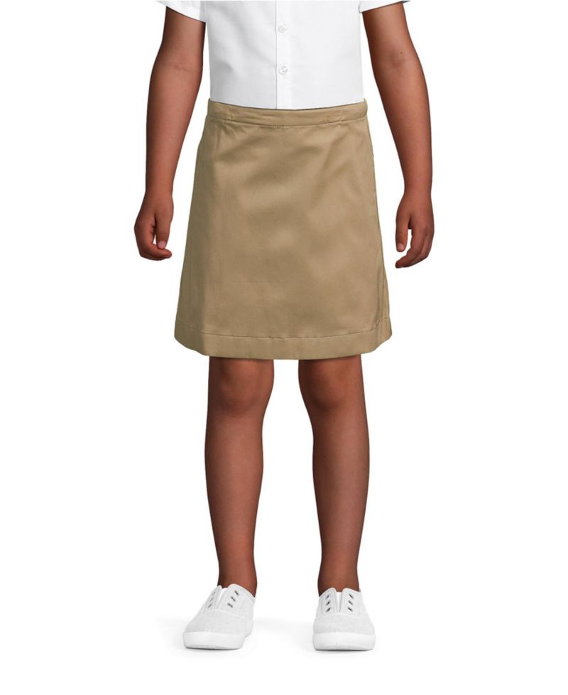 Big Girls Plus School Uniform Blend Chino Skort Above Knee