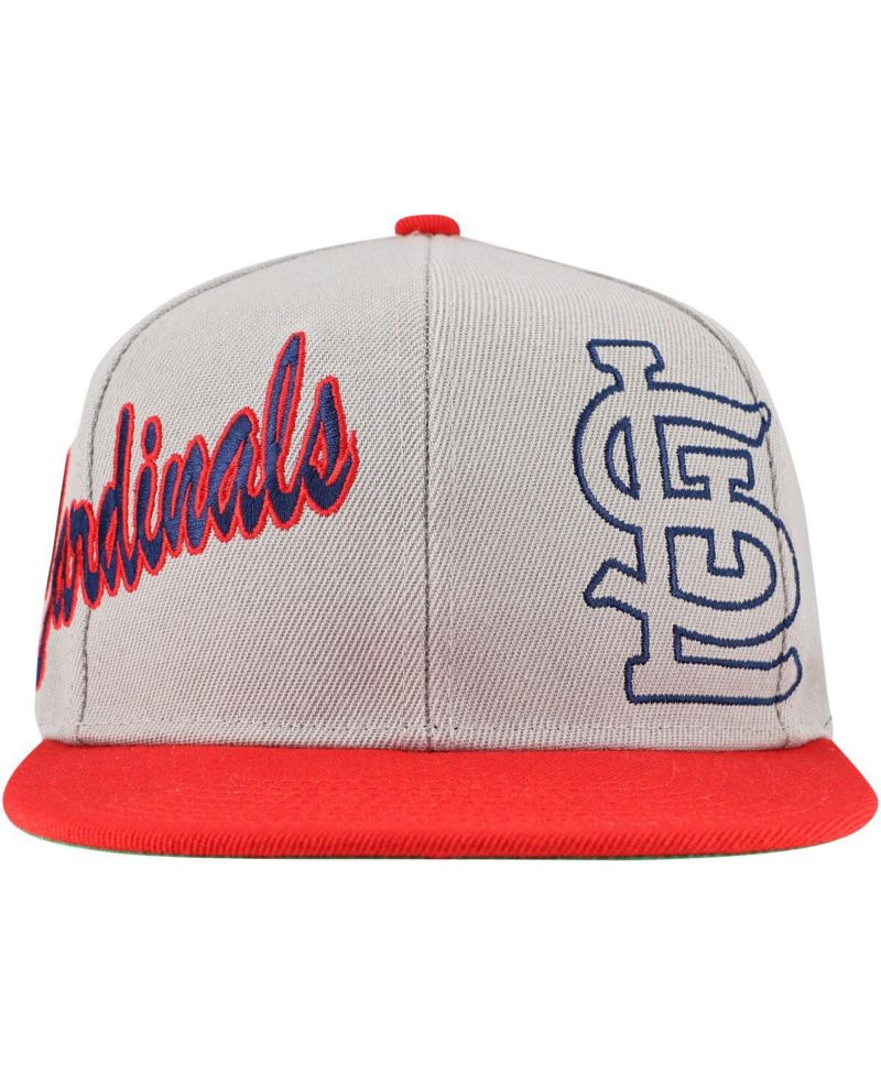 Men's Gray St. Louis Cardinals Knock Out Panel Snapback Hat