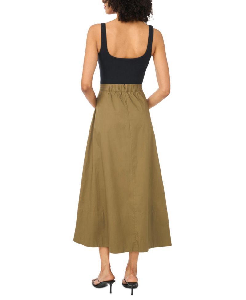 Women's Zipper Long Maxi Skirt
