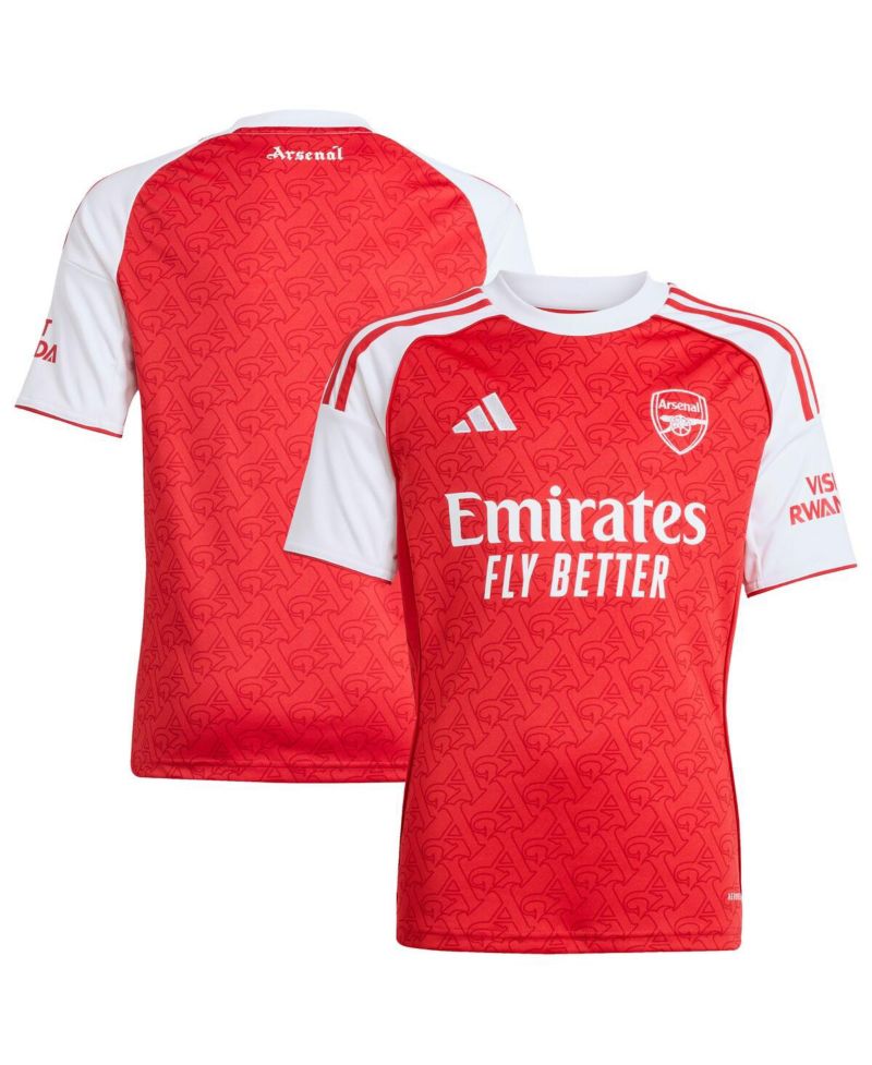 Big Boys and Girls Red Arsenal 2025/26 Home Replica Jersey