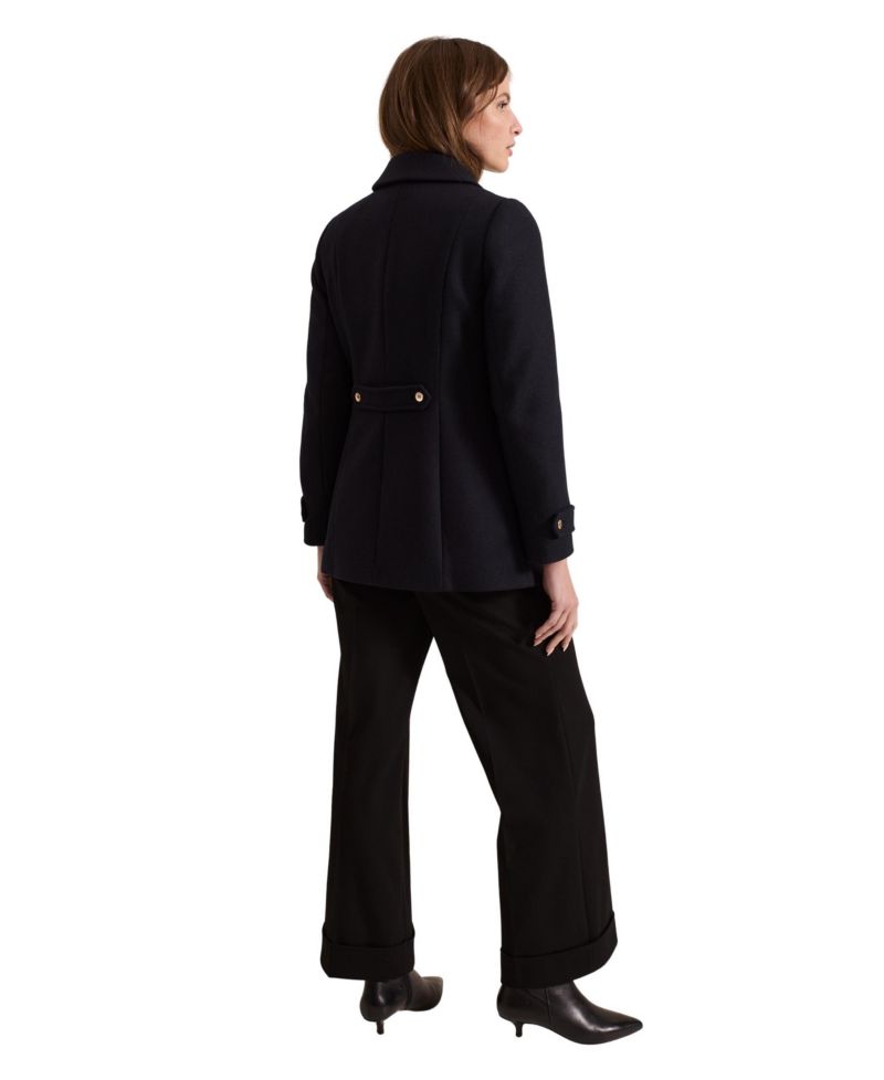 Women's Aurelie Military Double-Breasted Wool-Blend Coat