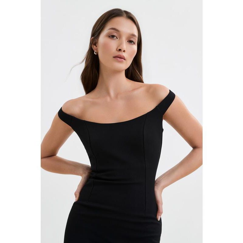 Women's Eliana Boat-Neck Off-Shoulder Knee-Length Pencil Dress