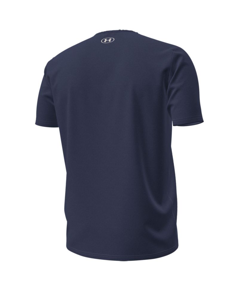 Men's Navy Notre Dame Fighting Irish 2026 Shamrock Series Metallic Football Icon Performance Cotton T-Shirt