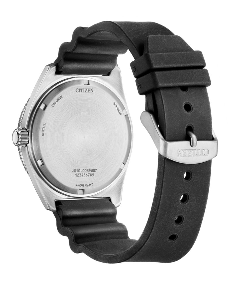 Eco-Drive Men's Sport Casual Black Polyurethane Strap Watch 43mm