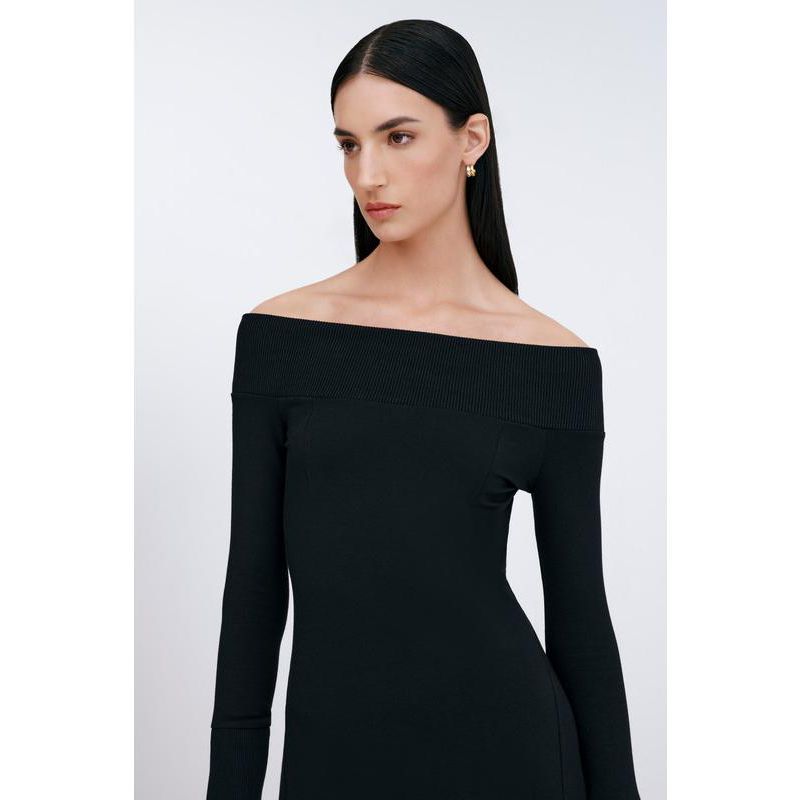 Women's Tilly Boat-Neck Ribbed-Detail A-Line Casual Midi Dress