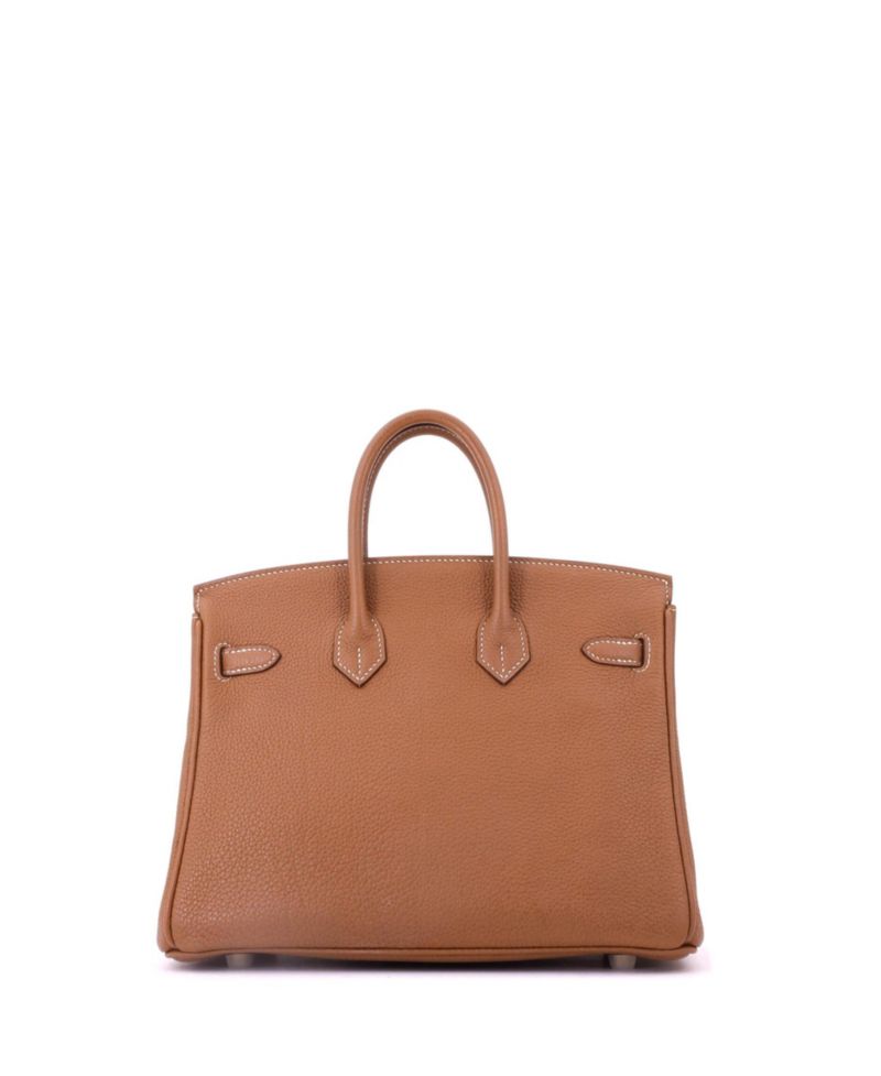 Pre-Owned Hermes Birkin 25 Handbag Brown Togo with Gold Hardware