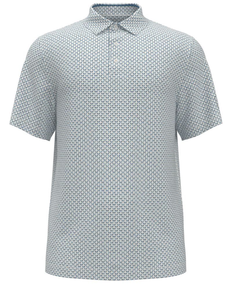 Men's Classic Geometric Print Regular-Fit Polo Shirt