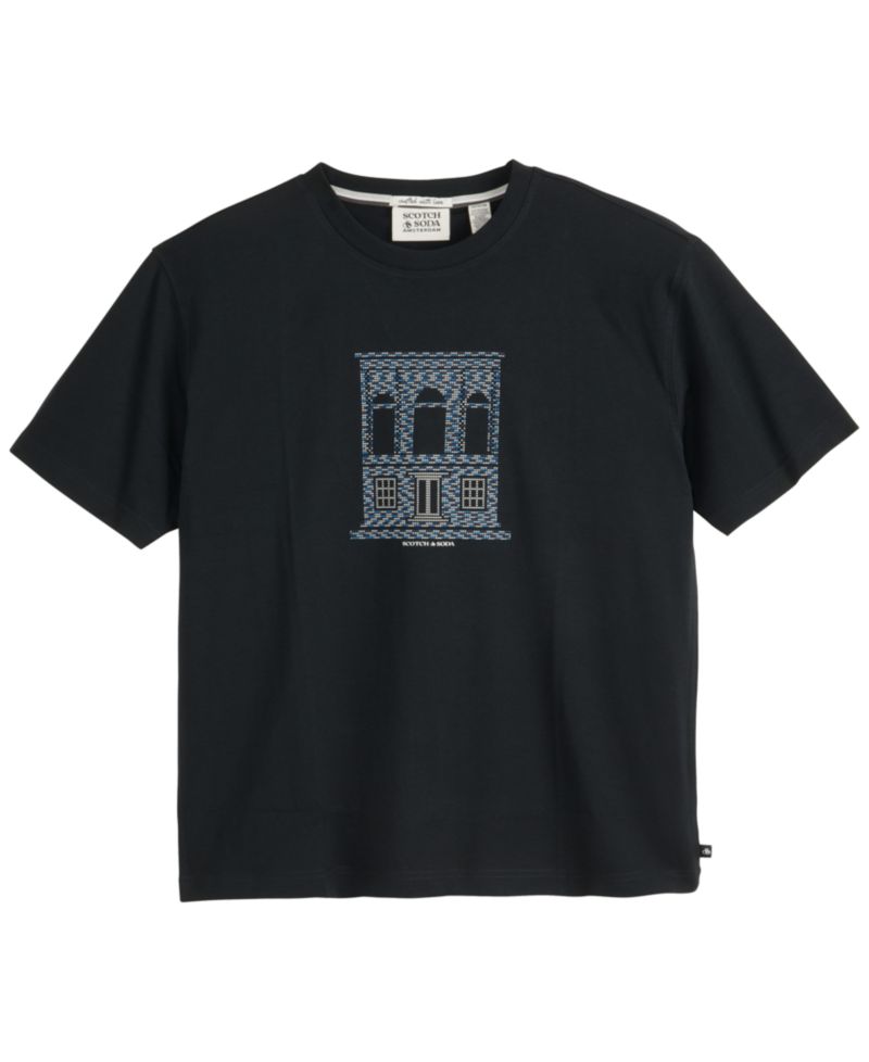 Men's Woven Logo Graphic Short-Sleeve T-Shirt
