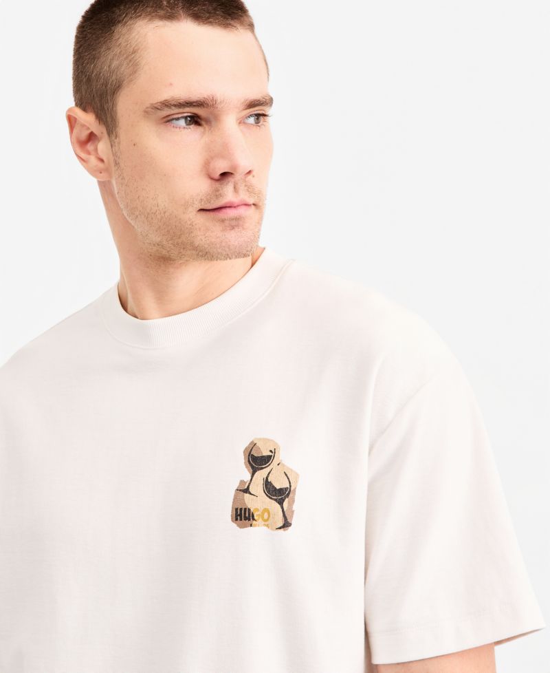 HUGO by Men's Detzi Graphic Crewneck Regular-Fit T-Shirt