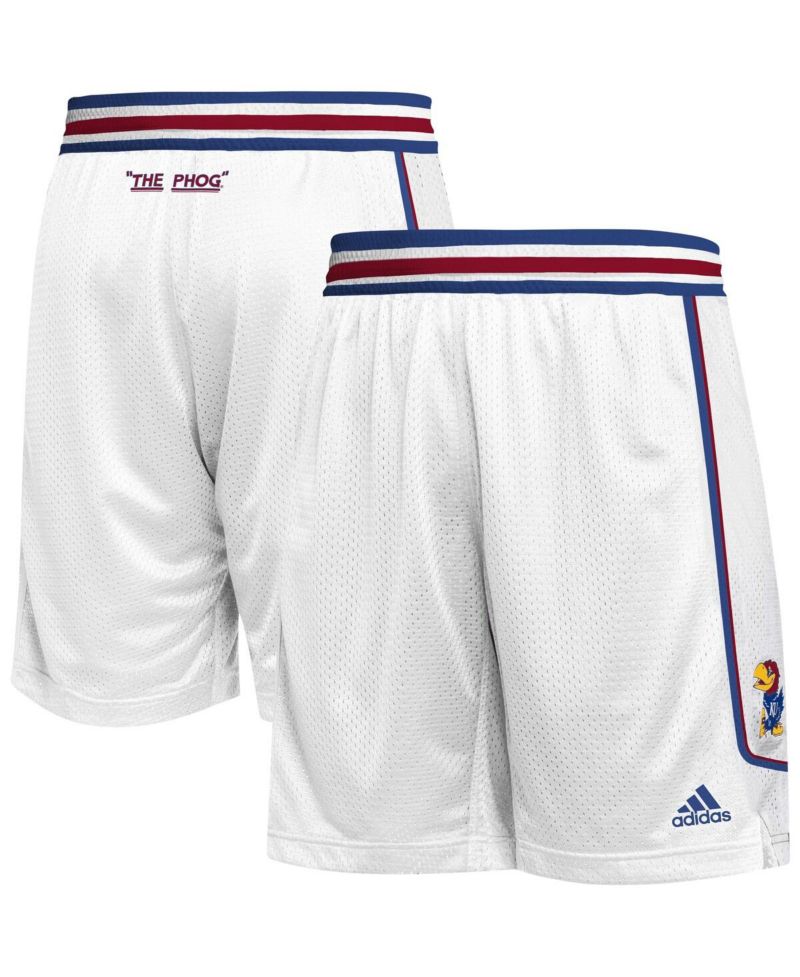 Men's White Kansas Jayhawks Swingman Replica Basketball Shorts