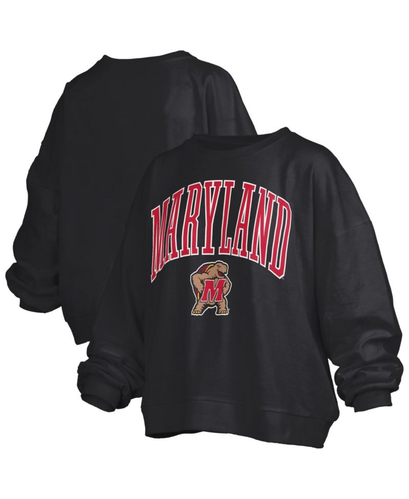 Women's Black Maryland Terrapins Janise Fleece Sweatshirt