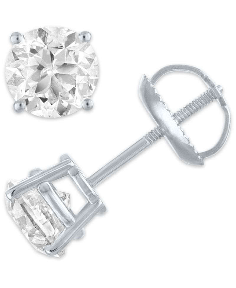 Diamond Stud Earrings (1/4-2 ct. t.w.) in 14k White, Yellow or Rose Gold