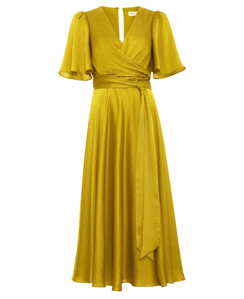 Women's Abbie Wrap V-Neck Midi Dress