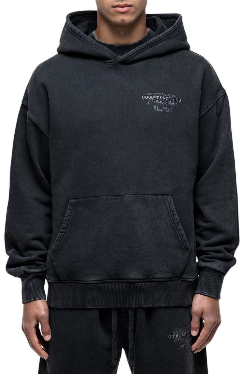 Men's Vintage Washed Black Atelier Hoodie