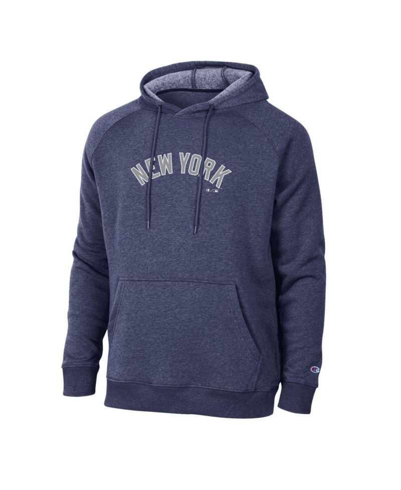 Men's Navy New York Yankees Triumph Tri-Blend Raglan Hoodie