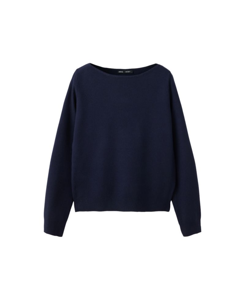 Women's Fine-Knit Boat-Neck Lightweight Sweater