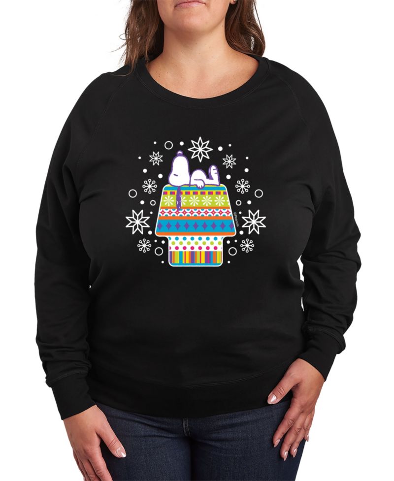 Plus Size Peanuts Snoopy House Graphic Pullover Top