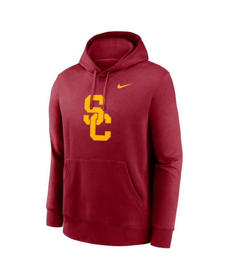 Men's Crimson USC Trojans Primetime Evergreen Club Fleece Pullover Hoodie