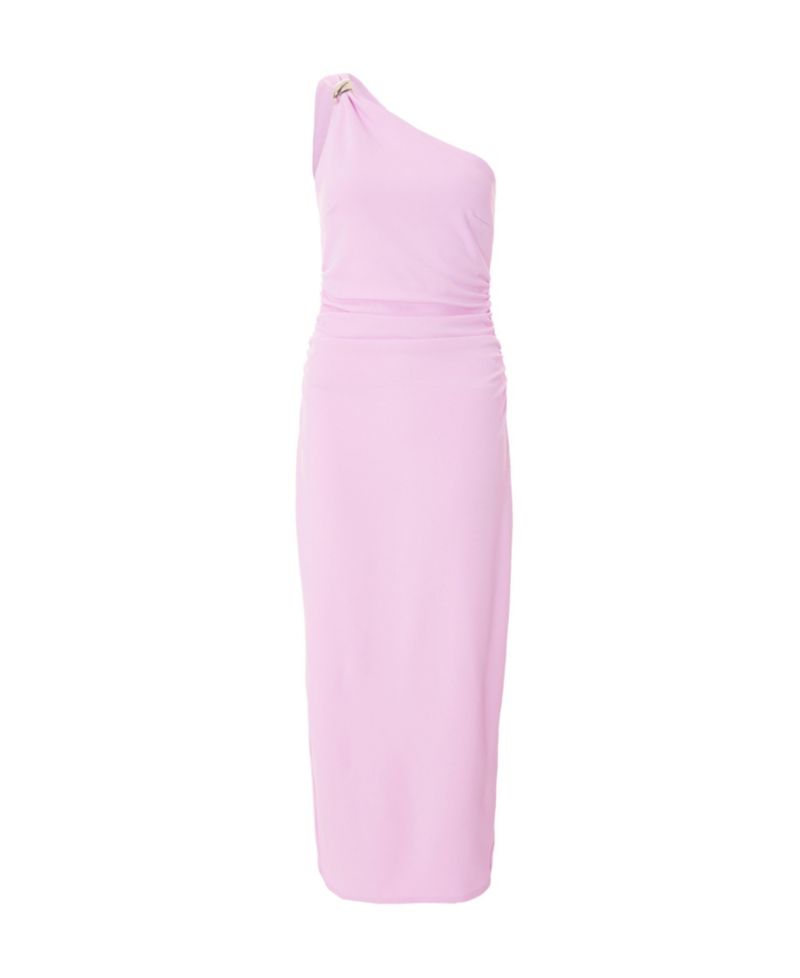 Women's One Shoulder Buckle Maxi Dress