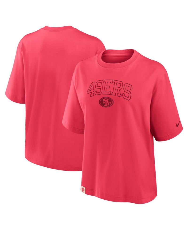 Women's Scarlet San Francisco 49ers Glory Arch Boxy T-Shirt