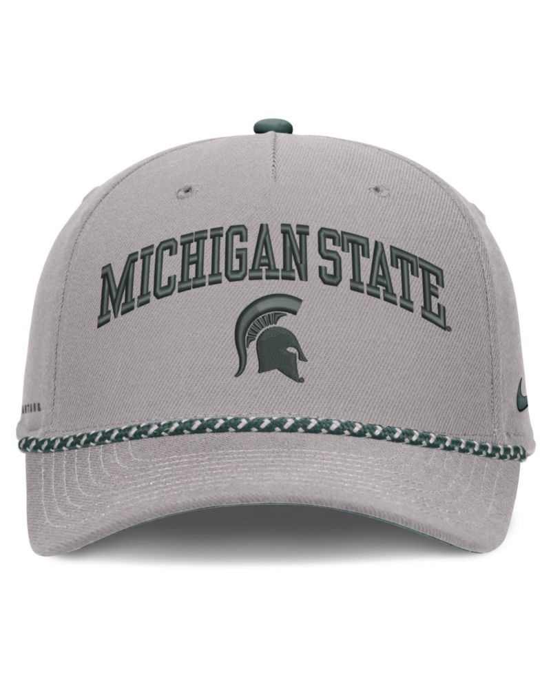 Men's and Women's Gray Michigan State Spartans Primetime Rise Rope Adjustable Hat