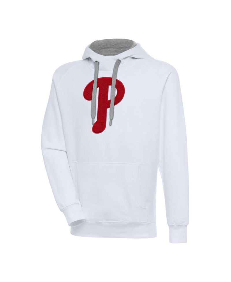 Men's White Philadelphia Phillies Victory Chenille Pullover Hoodie