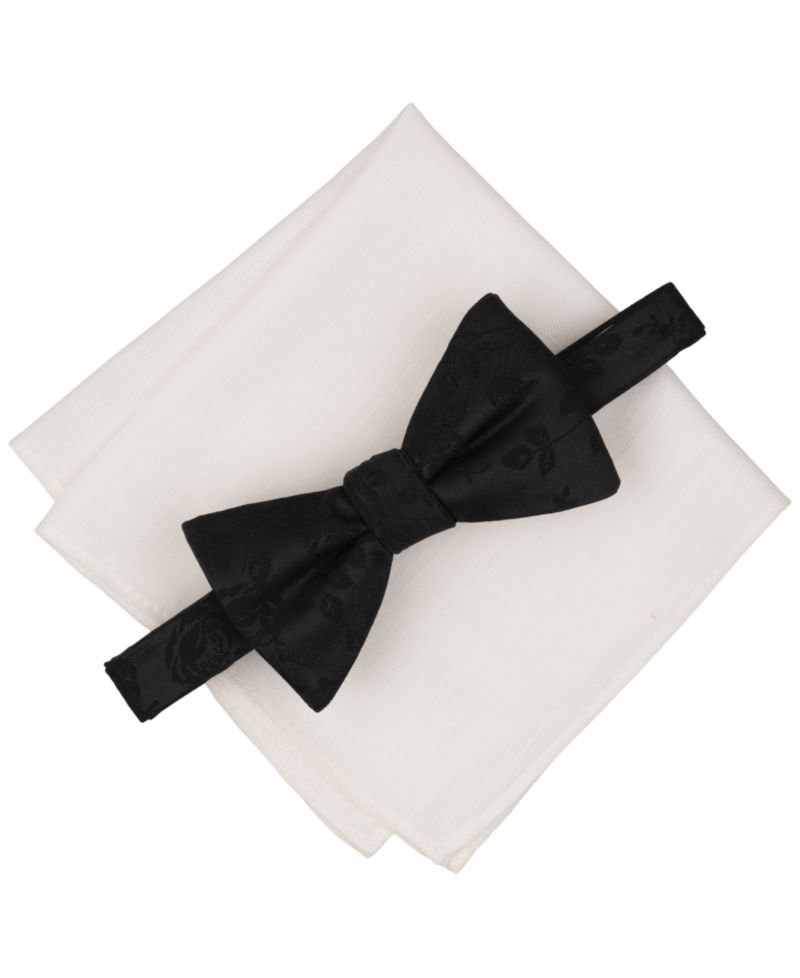 Men's Myles Bow Tie and Pocket Square, 2-Piece Set