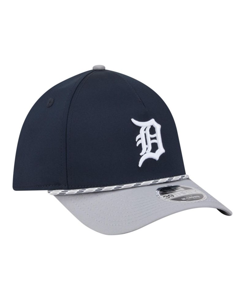 Men's Navy/Gray Detroit Tigers Rope M-Crown A-Frame 39THIRTY Flex Hat