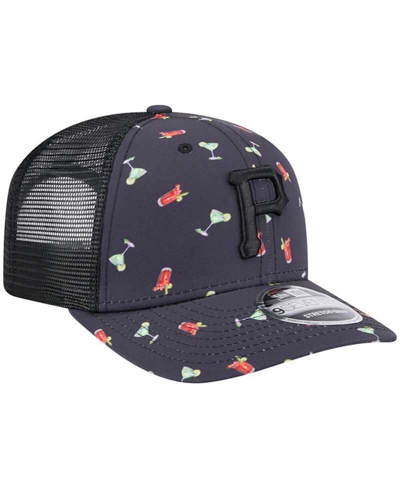 Men's Navy Pittsburgh Pirates Adventure Drinks Pattern 9SEVENTY Stretch-Snap Hat