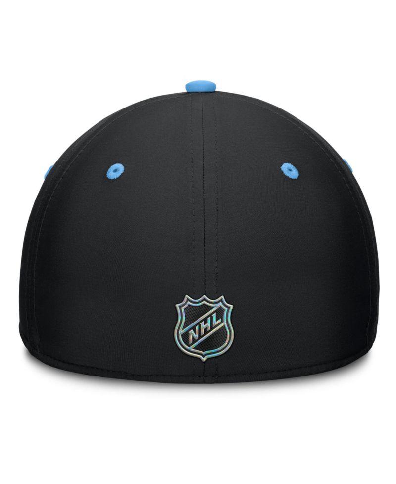 Men's Black/Light Blue Utah Mammoth Authentic Pro Rink Stretch Hat