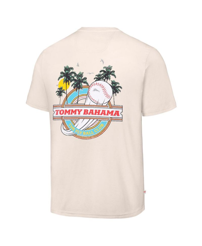Men's Cream Texas Rangers Fly Ball Club T-Shirt