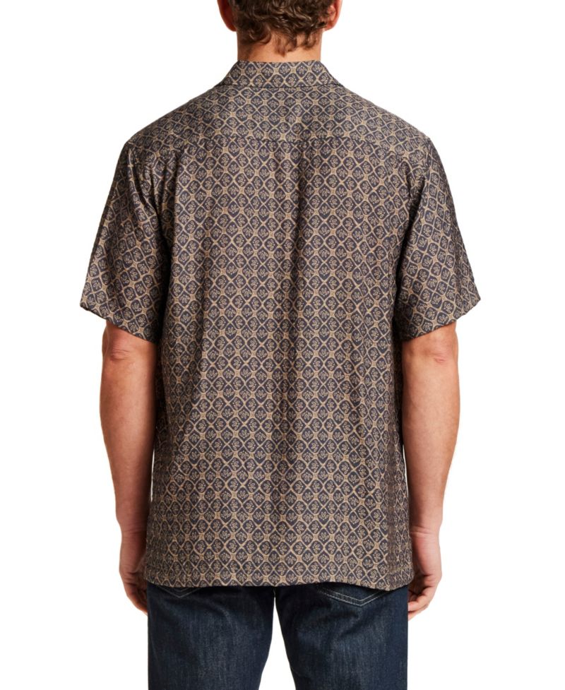 Men's Short-Sleeve Petal Print Shirt