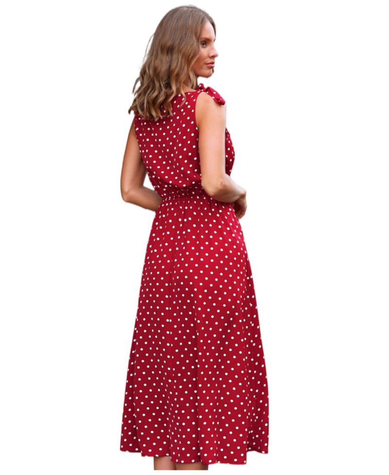 Women's Forever Classic Polka Dot Maxi Beach Dress