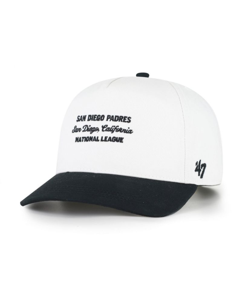 Men's '47 White/Black San Diego Padres Contemporary Two-Tone Hitch Adjustable Hat