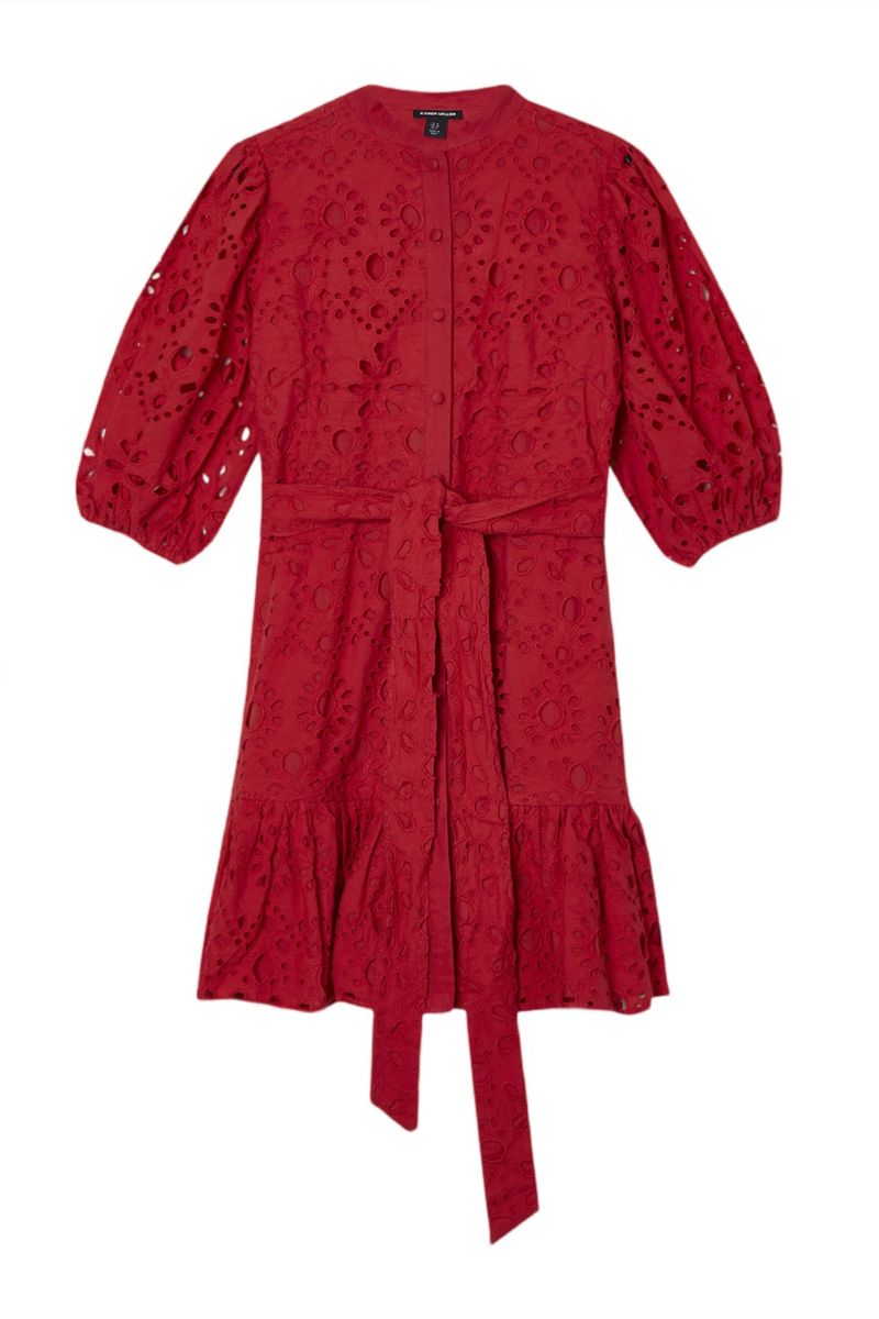 Women's Woven Tie Waist Mini Dress