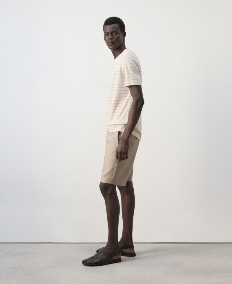 Men's Striped Linen T-Shirt