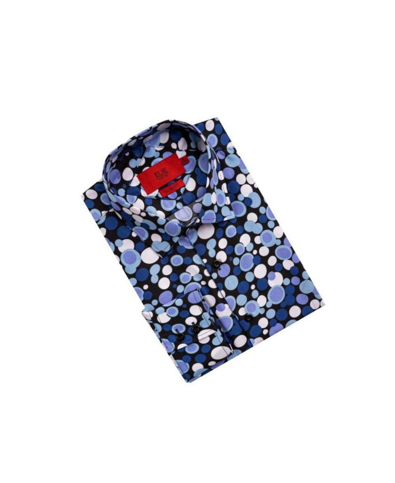 Men's Slim Fit Dot Print Shirt | Button Down Shirt