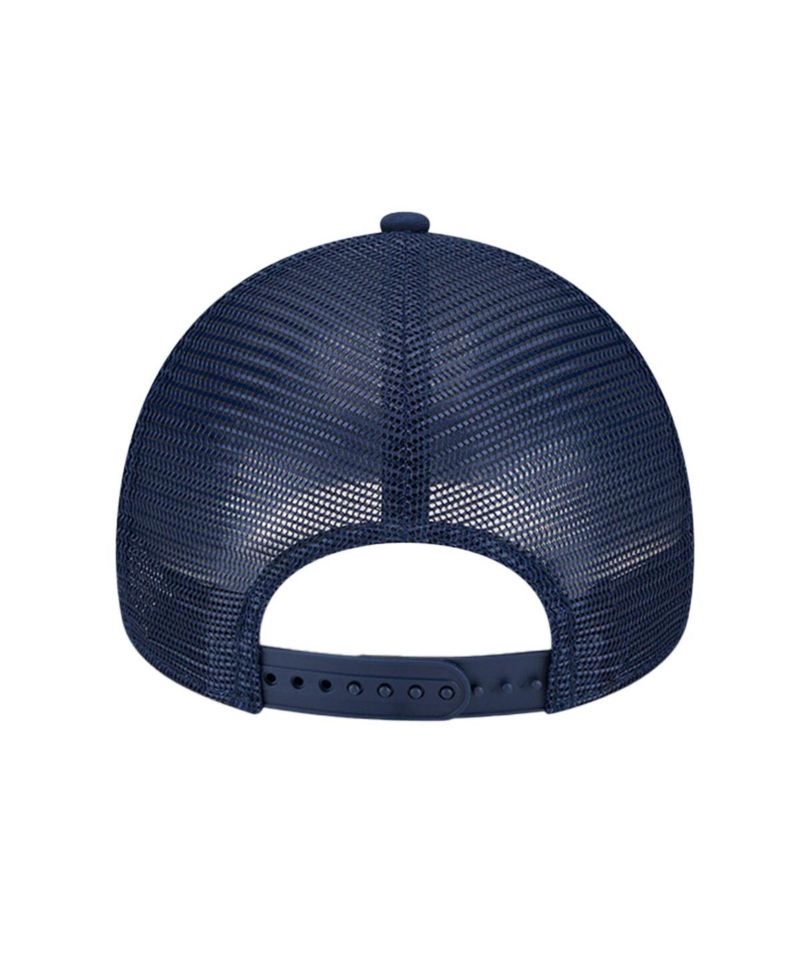 Men's Navy Dallas Cowboys Retro Main A-Frame Trucker 9FORTY Adjustable Hat