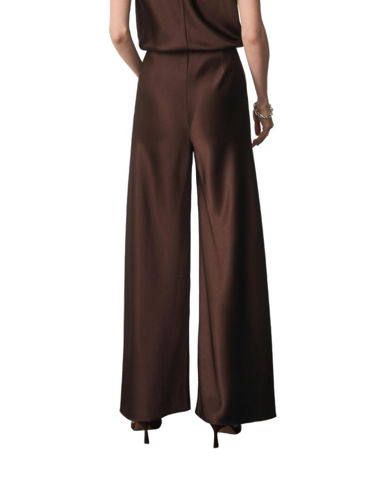 Women's Lucena High-Waisted Wide-Leg Satin Trousers