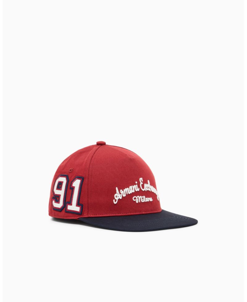 Men's Color Block Wording Cap